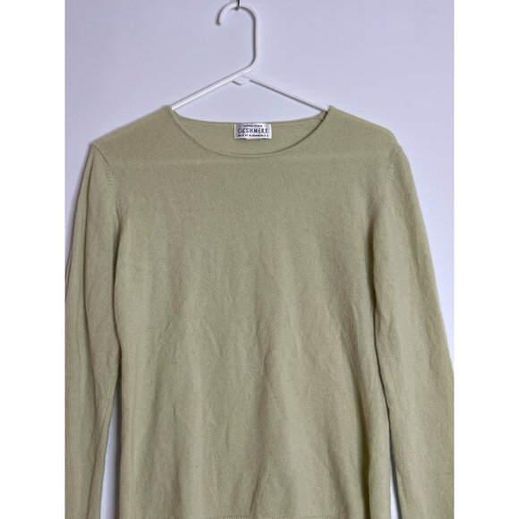 Sutton Studio 100% Cashmere Long Sleeve Round Neck Sweater Light Green Size Medi - Picture 2 of 6